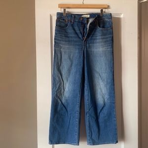 Madewell Wide Leg Crop Button Up Jeans